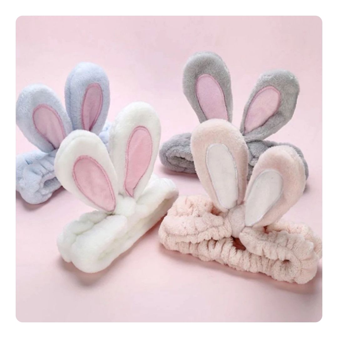 Cintillo Make Up Orejas Largas Gris