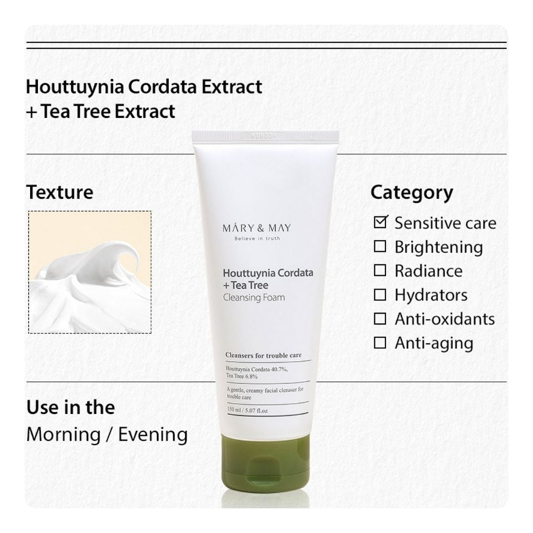 Espuma Limpiadora Houttuynia Cordata + Tea Tree Cleansing Foam