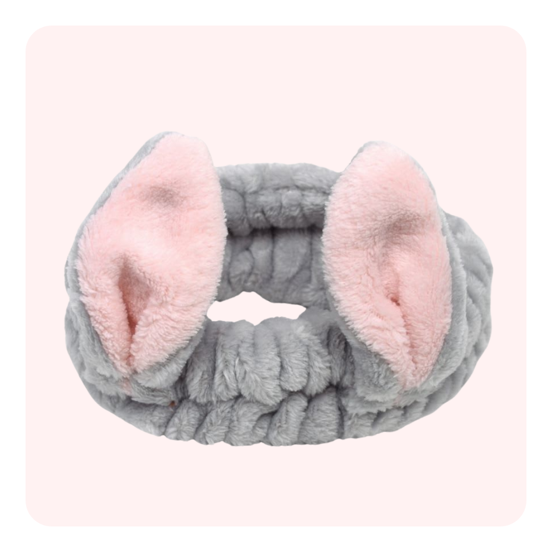 Cintillo Make Up Orejas Cortas Gris