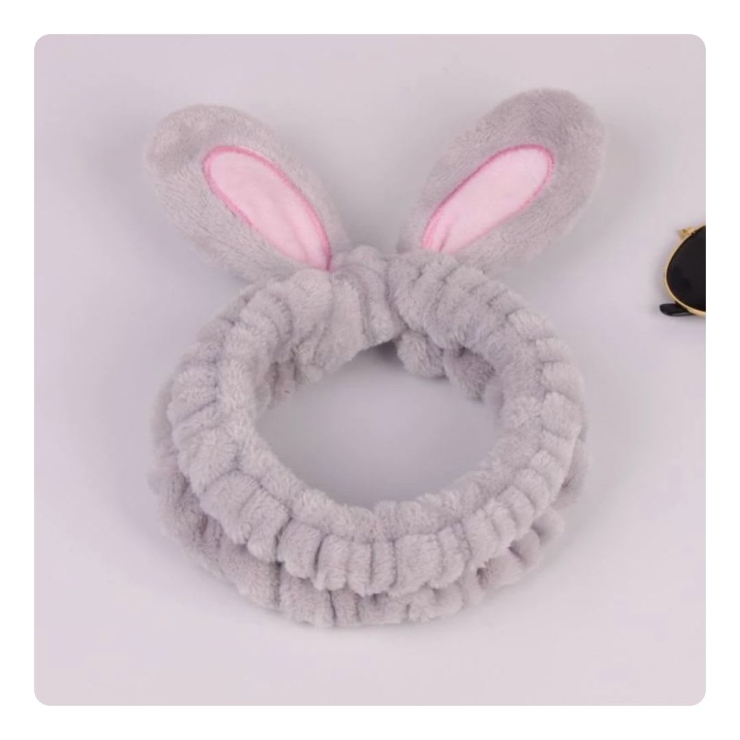 Cintillo Make Up Orejas Largas Gris