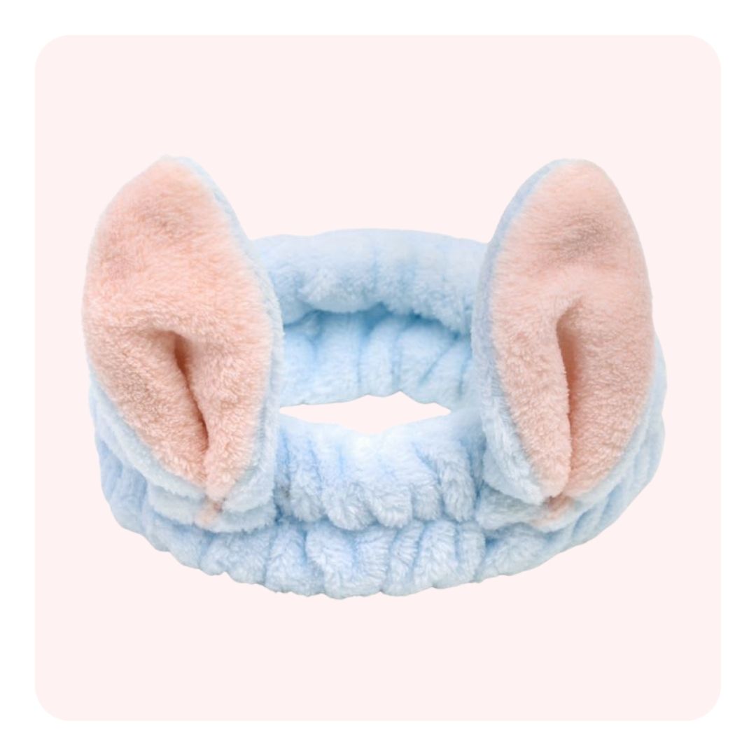 Cintillo Make Up Orejas Cortas Celeste