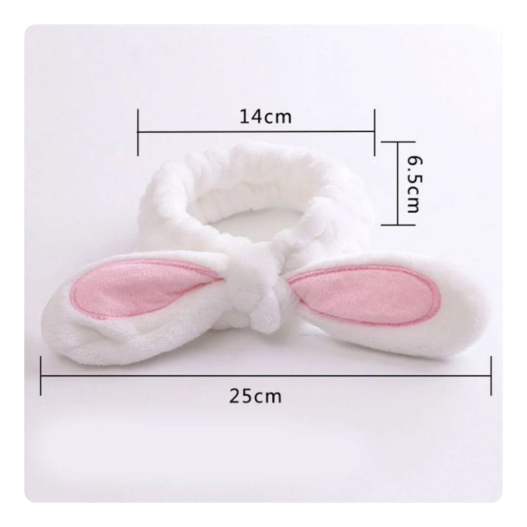 Cintillo Make Up Orejas Largas Blanco