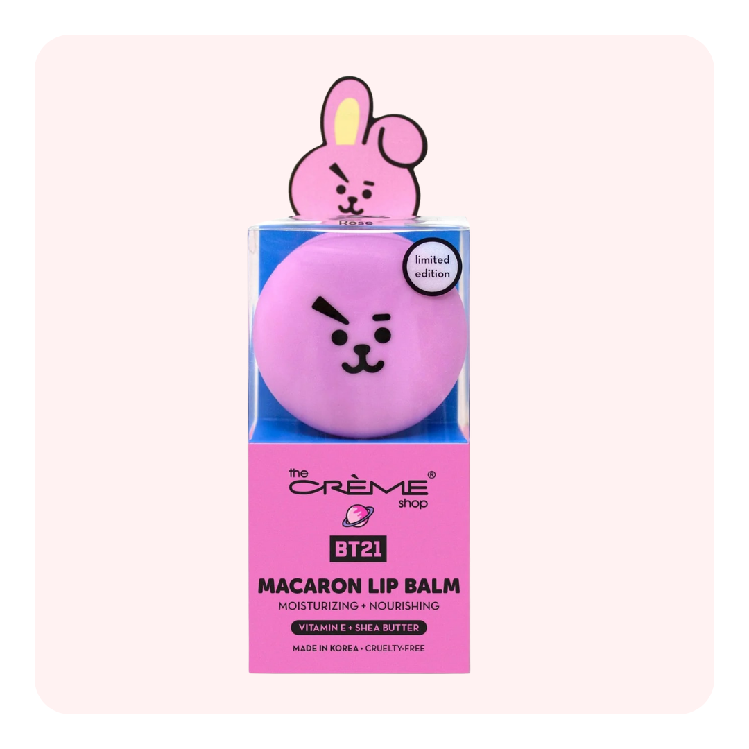 BT21 Cooky Macaron Lip Blam - Rose
